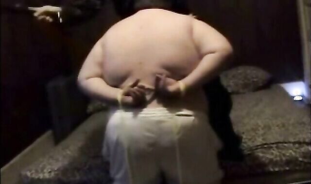 chub with hands tied behind his back spanked and fucked Toronto, Canada