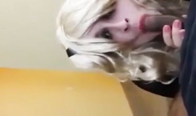 Young white sissy takes black masters load