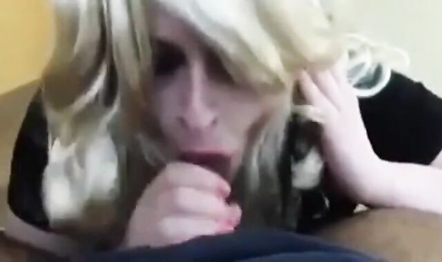 Young white sissy takes black masters load