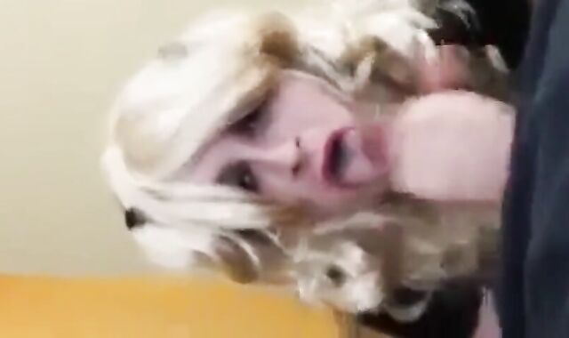 Young white sissy takes black masters load