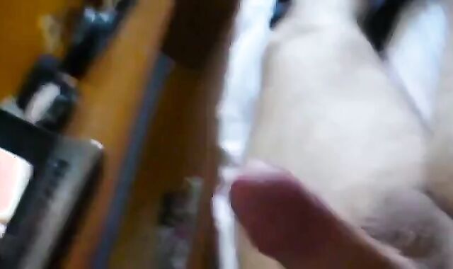 Hands free orgasm cumshot