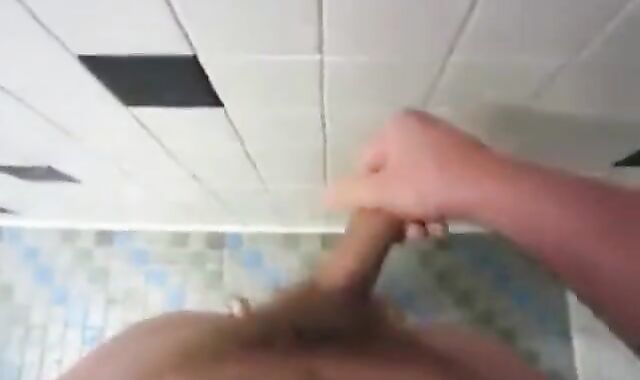 sucking off a stranger in men's shower