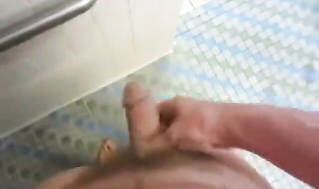 sucking off a stranger in men's shower