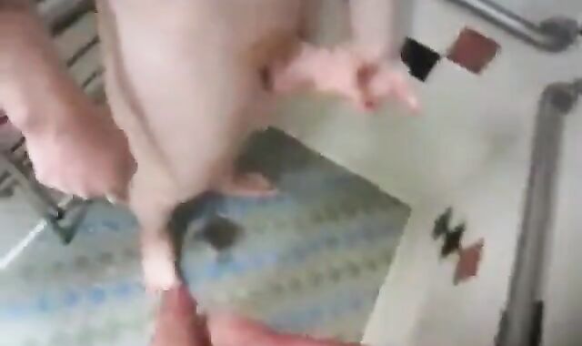 sucking off a stranger in men's shower