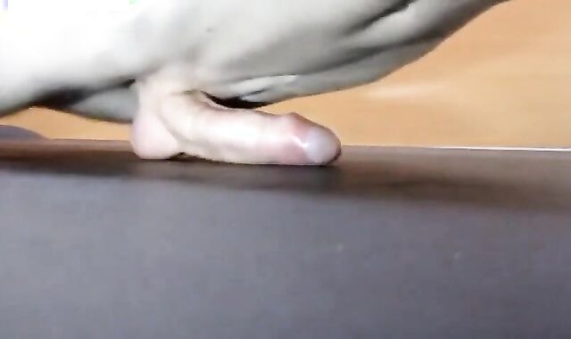 Pushups humping cum closeup