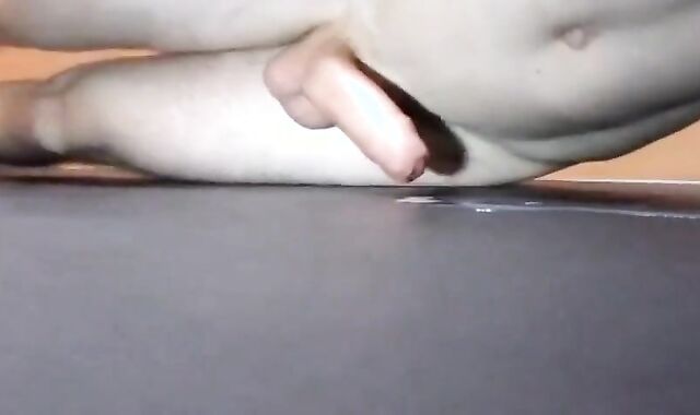 Pushups humping cum closeup