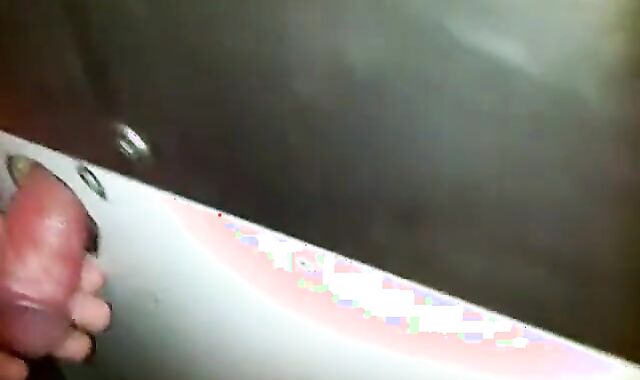 Glory hole cock sucking with cum swallow..
