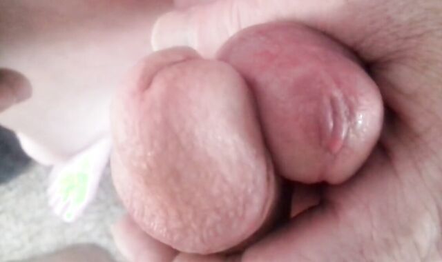 My buddy wanking our cocks together