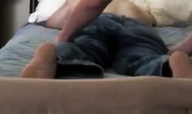 Man and Married Daddy frot humping kissing cum