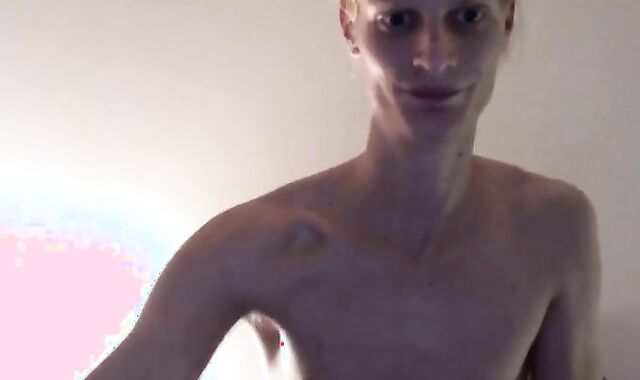 Danish Boy - Blond skinny twink cumming after edging