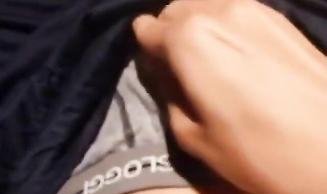 Twink Plays with His Huge Load After Intense Masturbation Solo