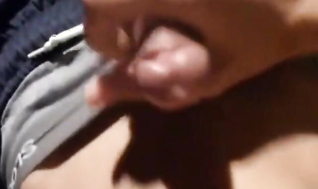 Twink Plays with His Huge Load After Intense Masturbation Solo