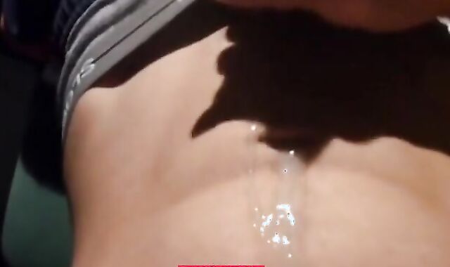 Twink Plays with His Huge Load After Intense Masturbation Solo