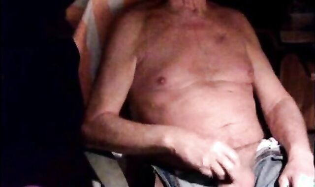 Grandpa Strokes His Small Cock