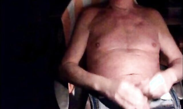 Grandpa Strokes His Small Cock