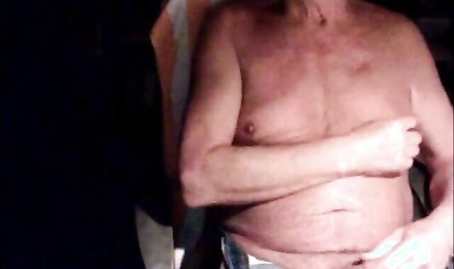 Grandpa Strokes His Small Cock