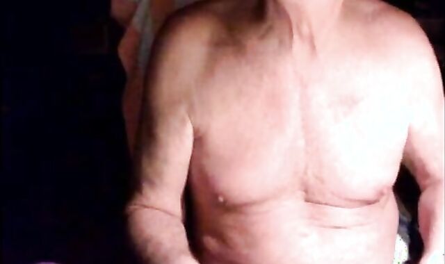 Grandpa Strokes His Small Cock