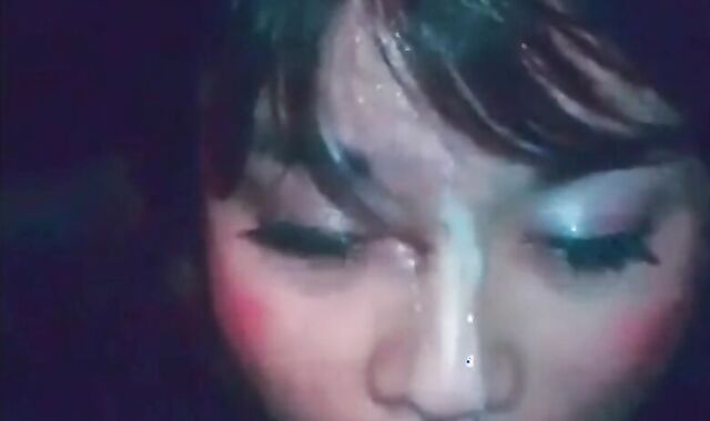 Amateur Asian Crossdresser Sucks Cock