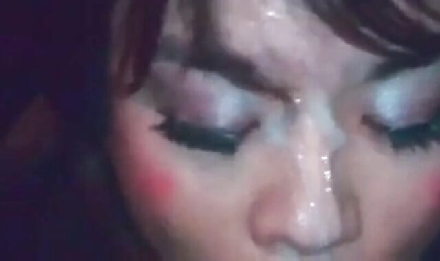 Amateur Asian Crossdresser Sucks Cock