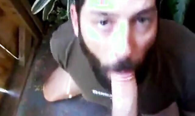 Bearded Daddy Blowjob by the Roadside