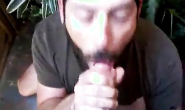 Bearded Daddy Blowjob by the Roadside