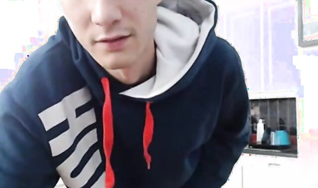 Skinny Twink Strokes on Webcam