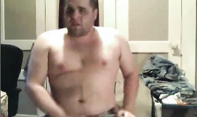 Chubby Man Jerks Off Solo