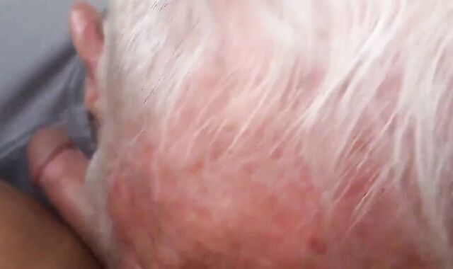 Grandpa Sucks Outdoors in His Car