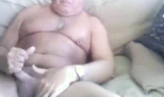 Bearded Daddy Jacks Off