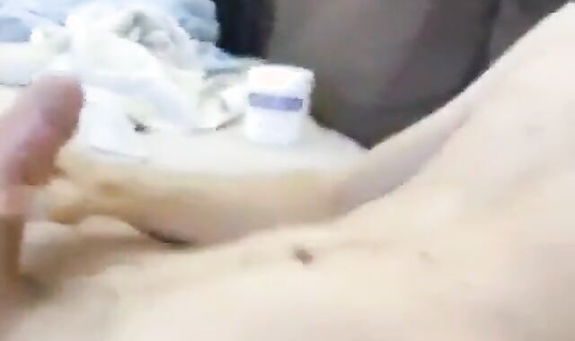 Big-Cocked Amateur Hunk Strokes His Tool