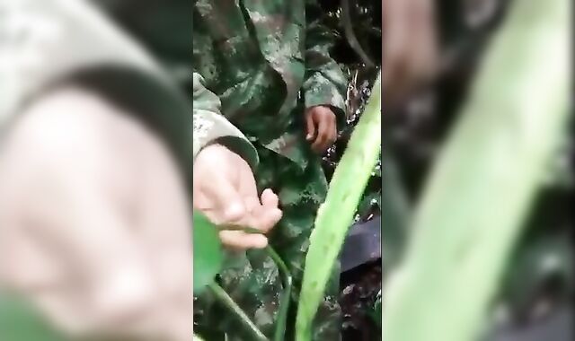 Soldier Beats Off Outdoors - Amateur Latin Military Handjob