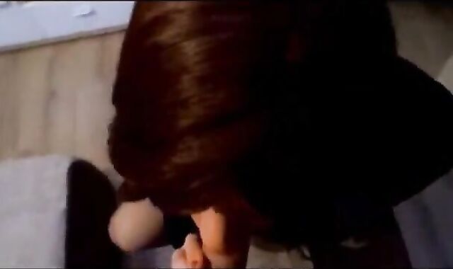 Bareback Blowjob with a Cute Crossdresser