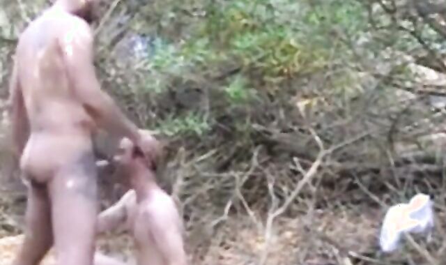 Bareback Fuck in the Woods with a Smoking Hottie