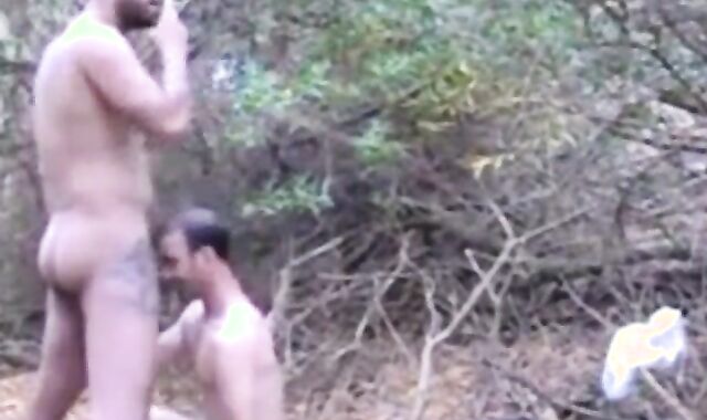 Bareback Fuck in the Woods with a Smoking Hottie