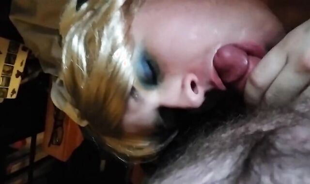 Sissy Takes a Facial from Big Cock Bareback