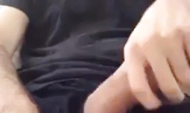 Muscular amateur strokes his big hard cock with a thick bellend