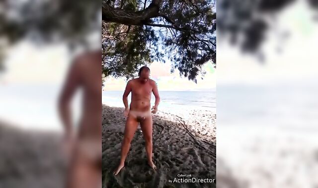 Nude German Hunks Stroke Their Big Cocks Outdoors