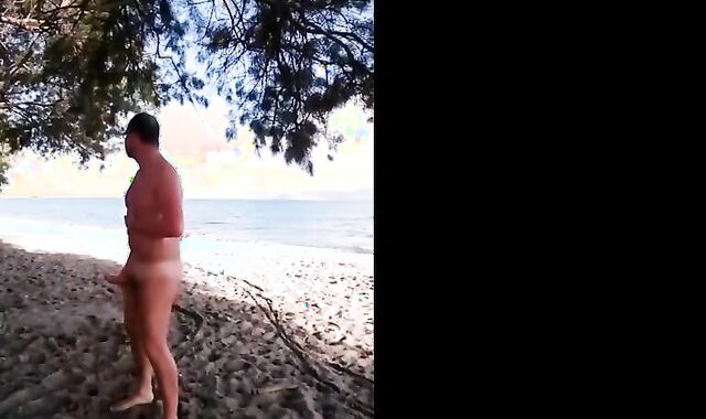Nude German Hunks Stroke Their Big Cocks Outdoors