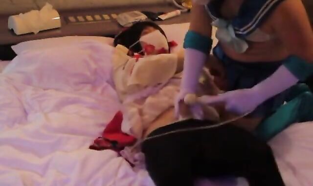 Asian Crossdressers Give a Helping Hand to Each Other