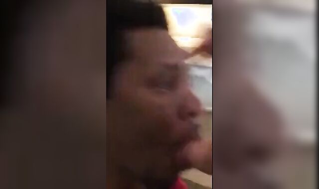 Black Guy Gives Head to a Hung White Boy