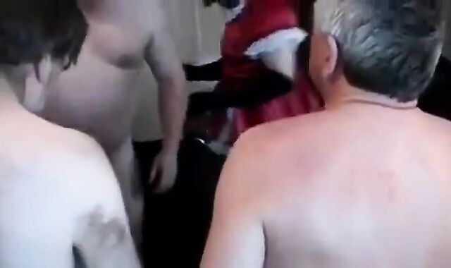 Bukkake Gangbang with a Crossdresser