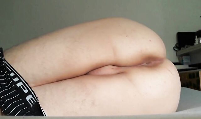 Chubby Man Enjoys Anal Play with Sex Toys