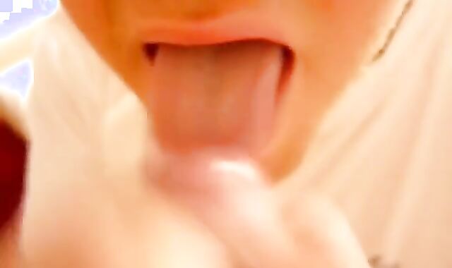 Amateur Blowjob with a Big Cock