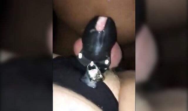 Big Black Cock Dominates White Sub in Chastity