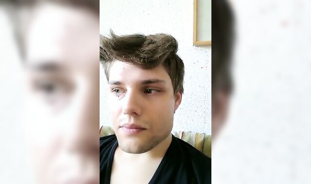 Cucumber anal play and masturbation with a twink.