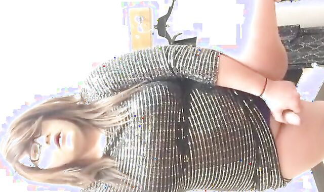 Fat Crossdresser Masturbating Solo