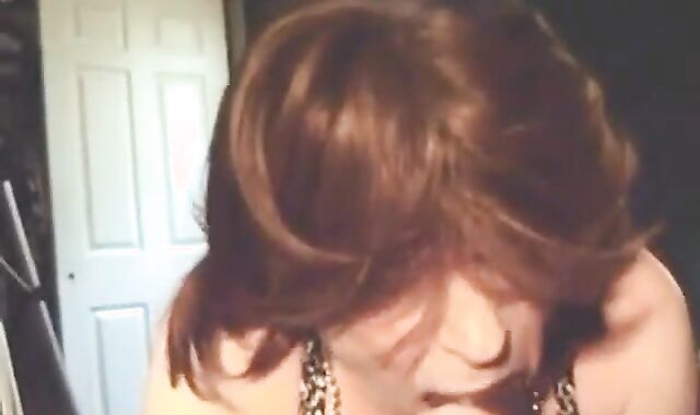 Crossdresser Takes Bareback Guy Twice His Size