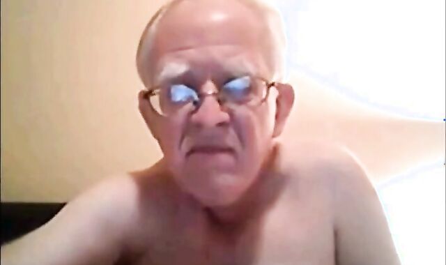 Silver Daddy Strokes His Small Cock