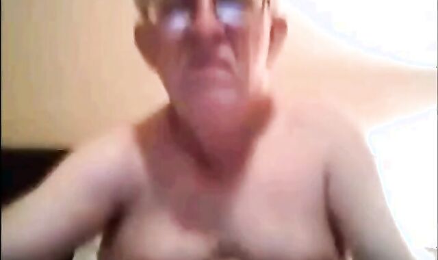 Silver Daddy Strokes His Small Cock