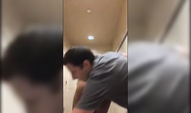 Black Thief Pounded by White Manager in Restroom